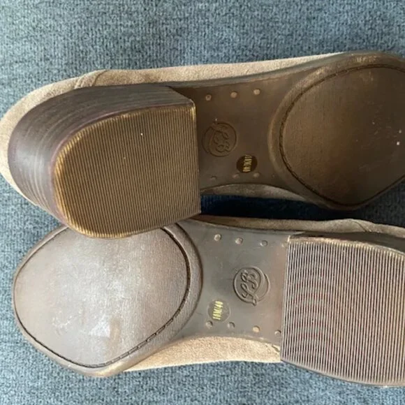 Like New - Lucky Brand Brindle Oiled Suede Boots - Size 10 - Picture 7 of 8